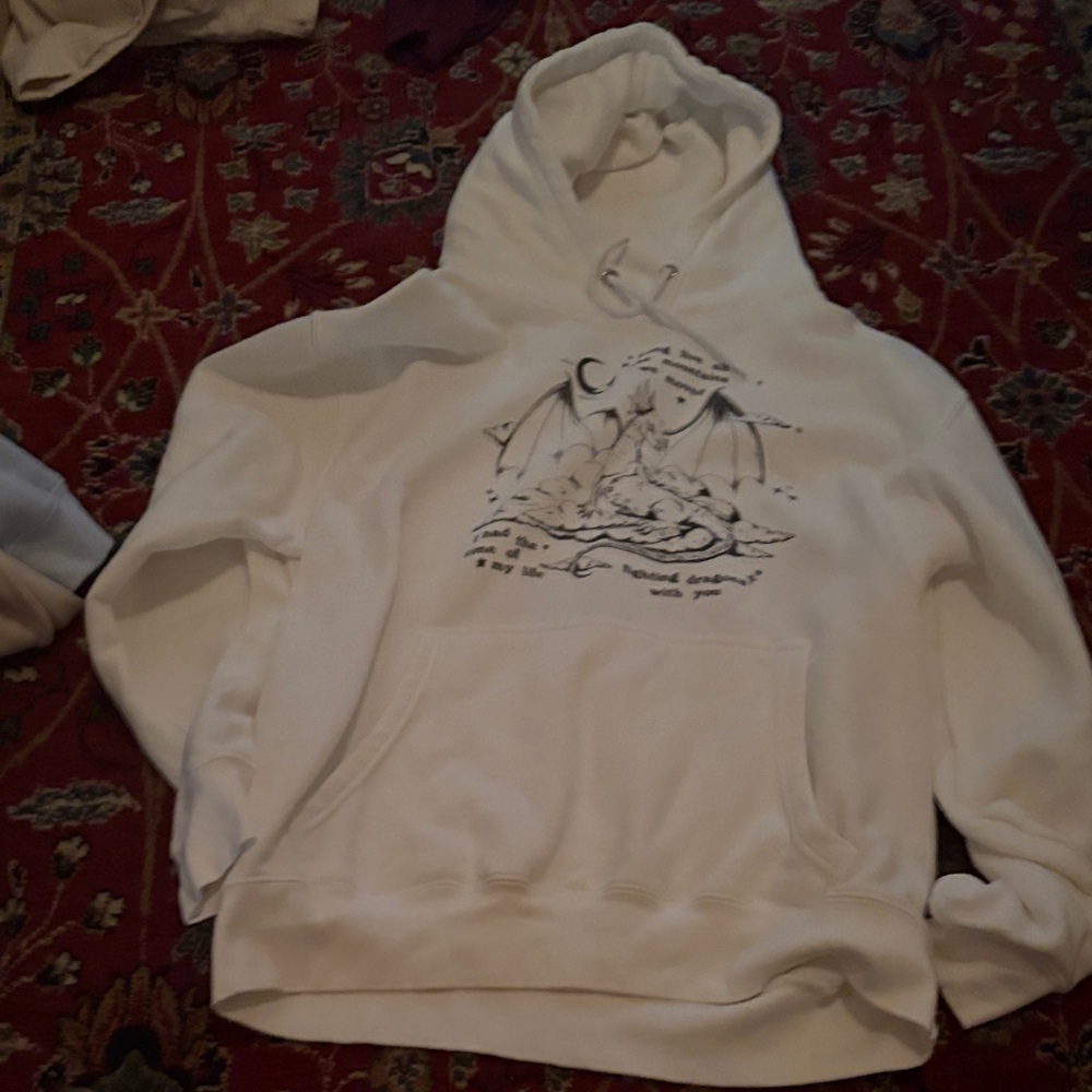 Taylor swift fighting dragons with you hoodie sweatshirt size Large